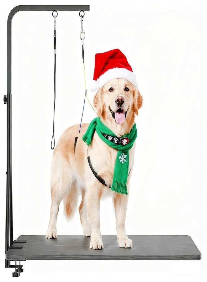 WHEARTED Upradged Dog Grooming Arm with Clamps, Adjustable Pet Grooming Arm for Dog Grooming Table at Home, 42" Height Dogs Grooming Stand with Loop Noose for Small Large Dogs - Image 1